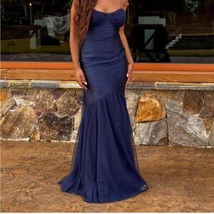 Vera Wang Midnight Blue Gown